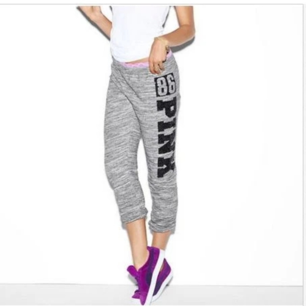 PINK Victoria's Secret Joggers Set! Maroon Top W/gray Sweats. Size Small. BNWT